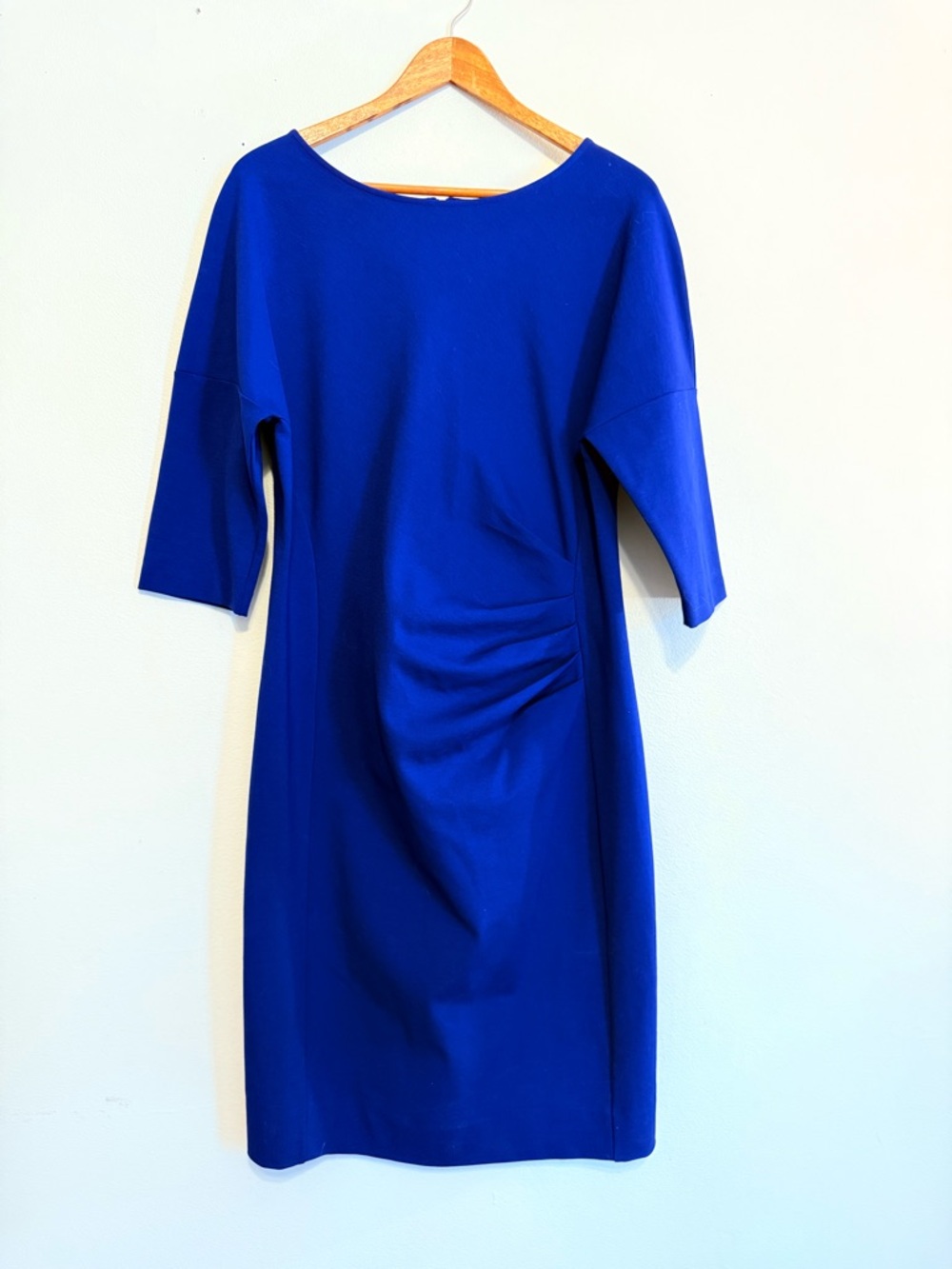 NEW Winser London Miracle Dress Royal Blue Ponte Ruched Bodycon Size 16